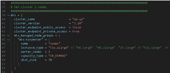 Configuración de Parámetros del Clúster
